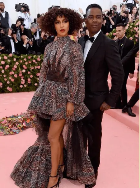 Megalyn Echikunwoke and her boyfriend Chris Rock at the Met Gala.