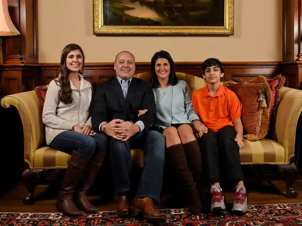 Nikki Haley is married and lives with her husband and kids. celebsindepth.com