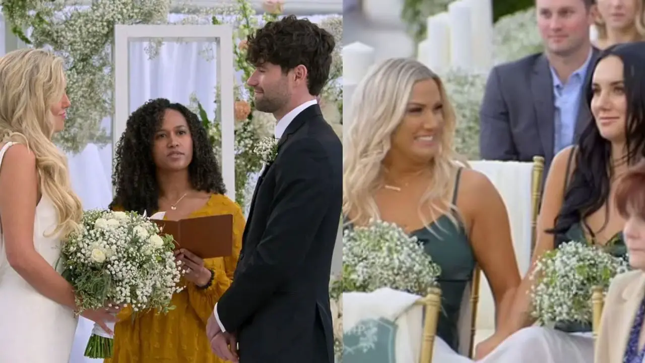Micah Lussier's bridesmaids, Shelby and Ruby, were happy after Paul Peden broke up the wedding.
