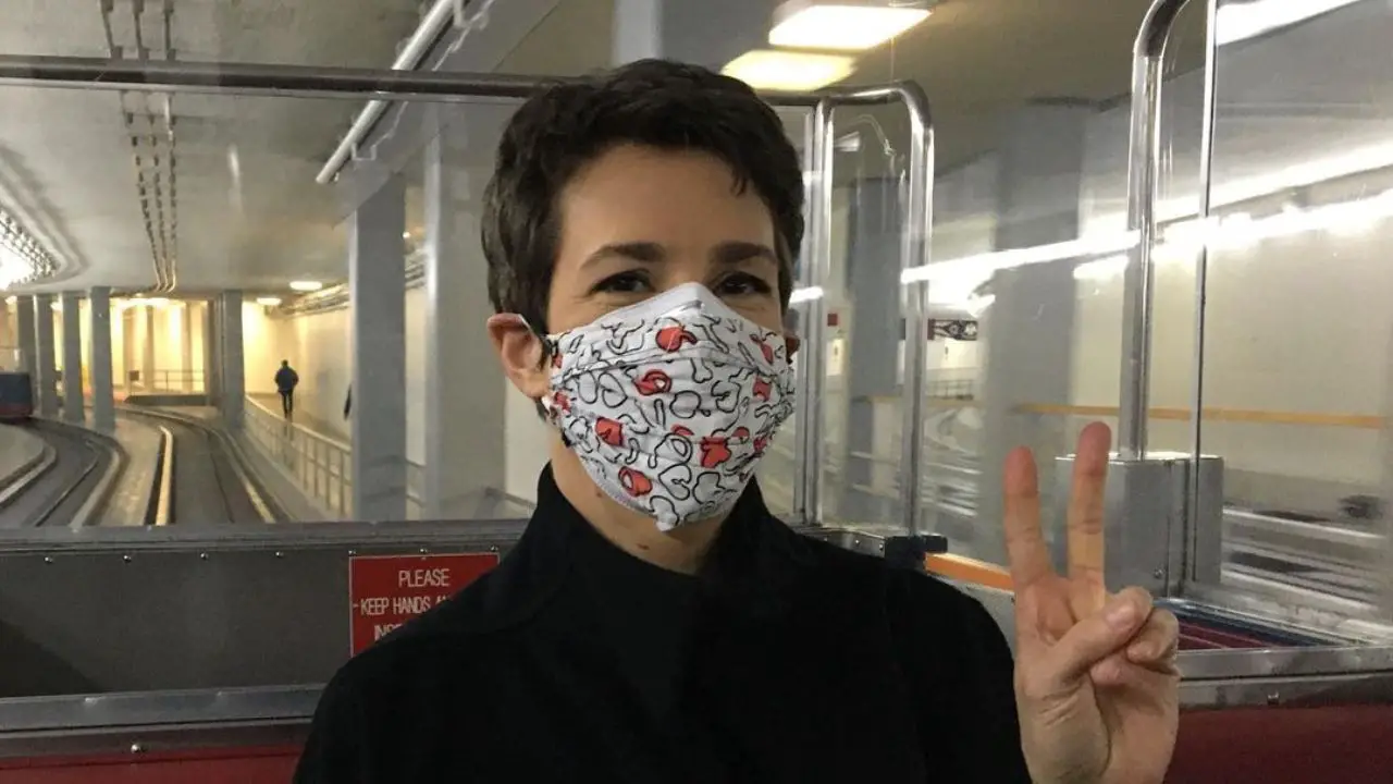 Rachel Maddow's recent appearance after weight loss.