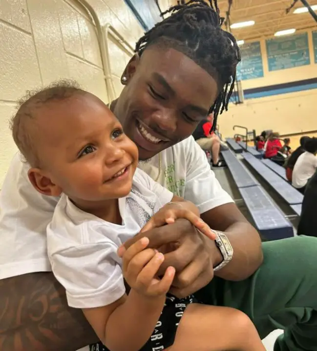 Rashee Rice has a son, but the baby mama is not revealed. celebsindepth.com 