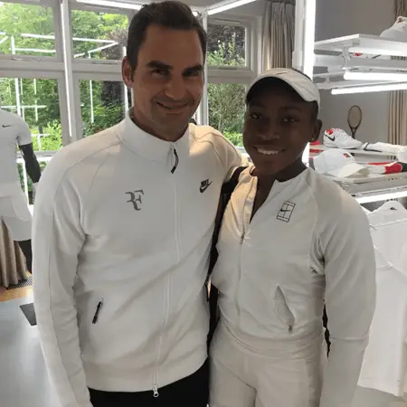 Coco Gauff and Roger Federar.