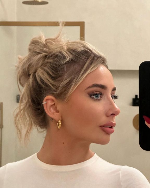 Saffron Barker's side profile after having a nose job. celebsindepth.com