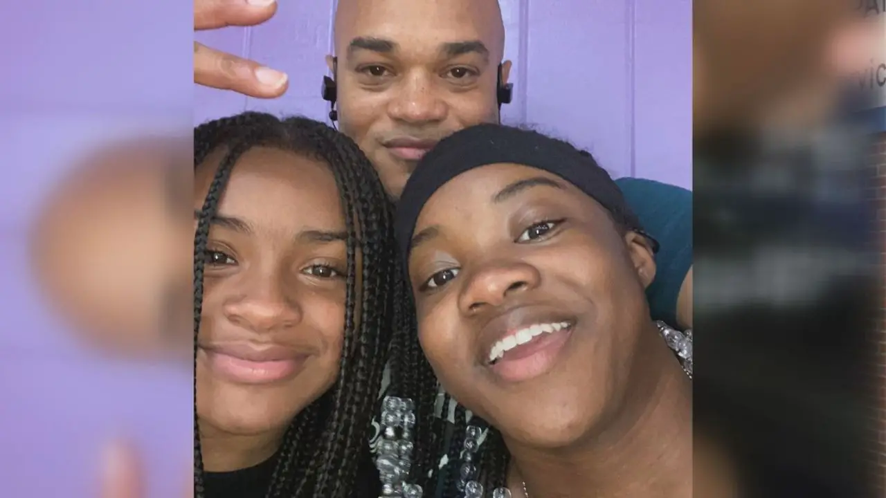 Tynesha Brooks with her ex-husband, Mansoor Watson, and daughter, Amirah.