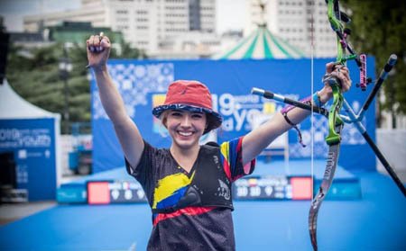 Valentina Acosta Giraldo is an under-21 World Championship winner in Madrid.