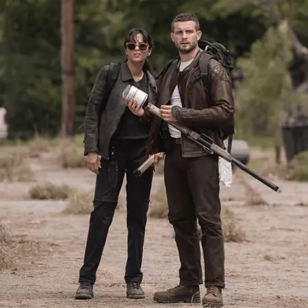 Annet Mahendru on the set of The Walking Dead Spin-Off.