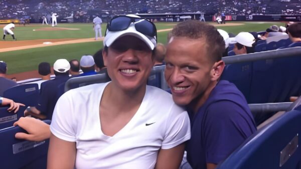 kara lawson with her husband, damien barling.