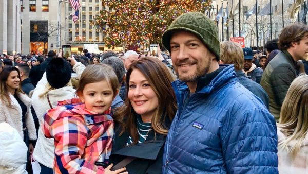 Molly Line with her husband, Matt Petrus, and daughter Marin Petrus.