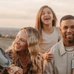 Golden Tate with his wife, Elise, and three kids.
