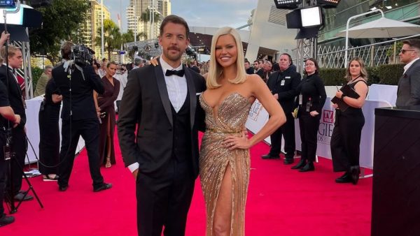Sophie Monk with her husband, Joshua Gross.