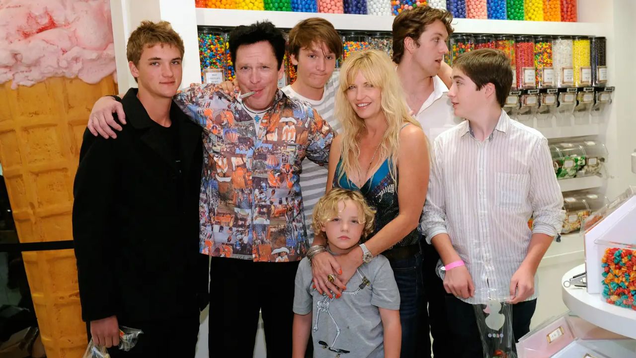 Michael Madsen and his wife DeAnna Madsen with their kids.