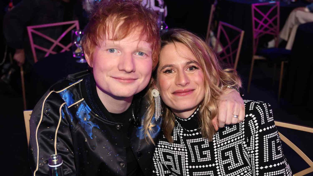 Ed Sheeran with his wife, Cherry Seaborn.