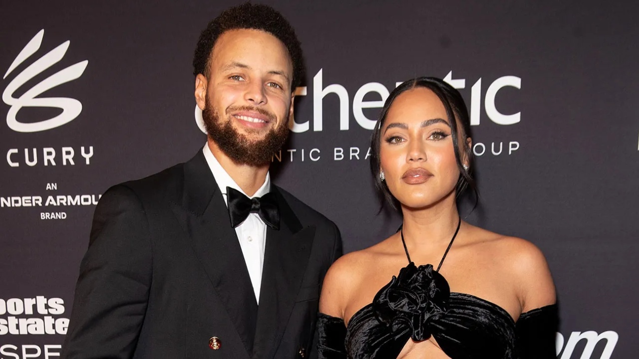Steph Curry with his wife, Ayesha Curry.