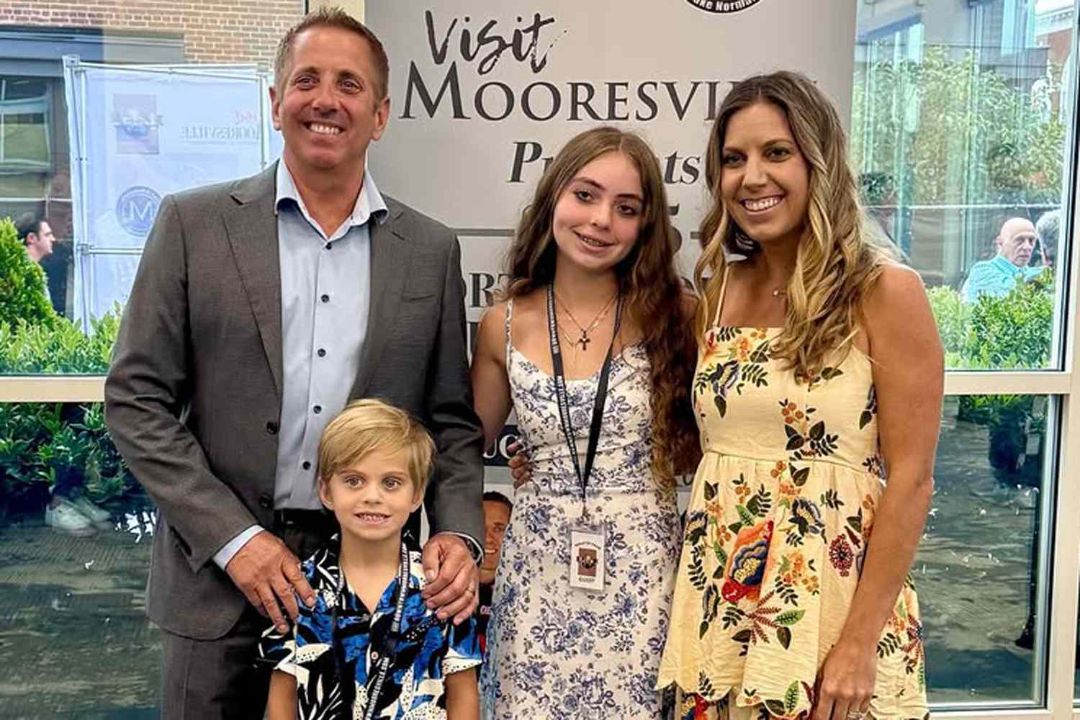 Greg Biffle with his wife and kids.