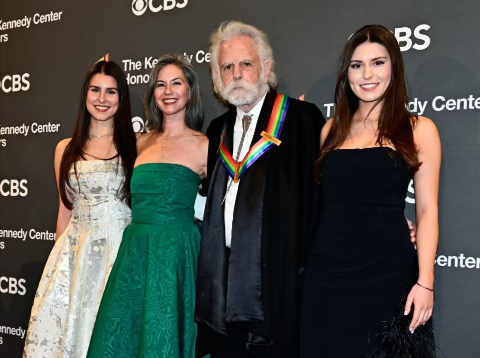 Bob Weir with his wife and kids.