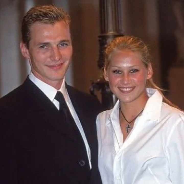 Sergei Fedorov with his ex-wife, Anna Kournikova.