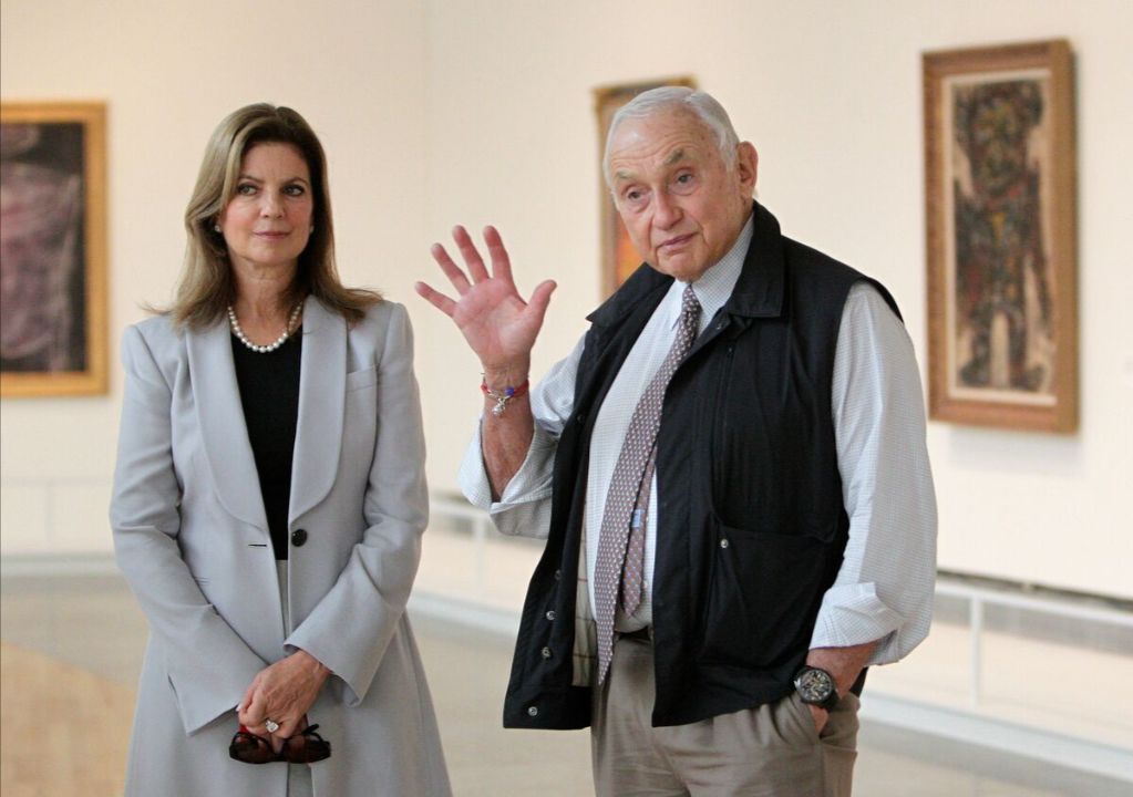 Les Wexner with his wife, Abigail Koppel.