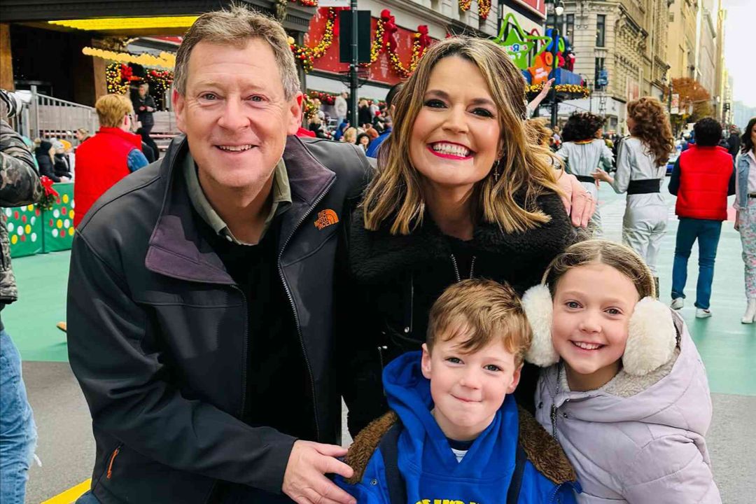 Savannah Guthrie with her husband and kids.