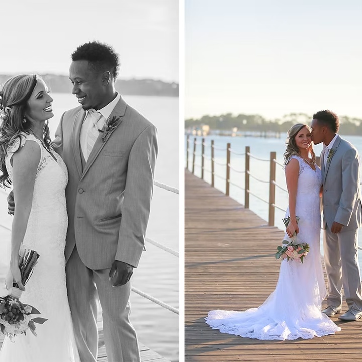Terrance Gore with his wife, Britney Gore.