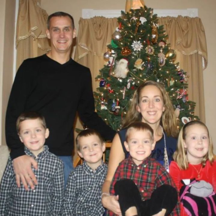 Corey Lewandowski with his wife and kids.