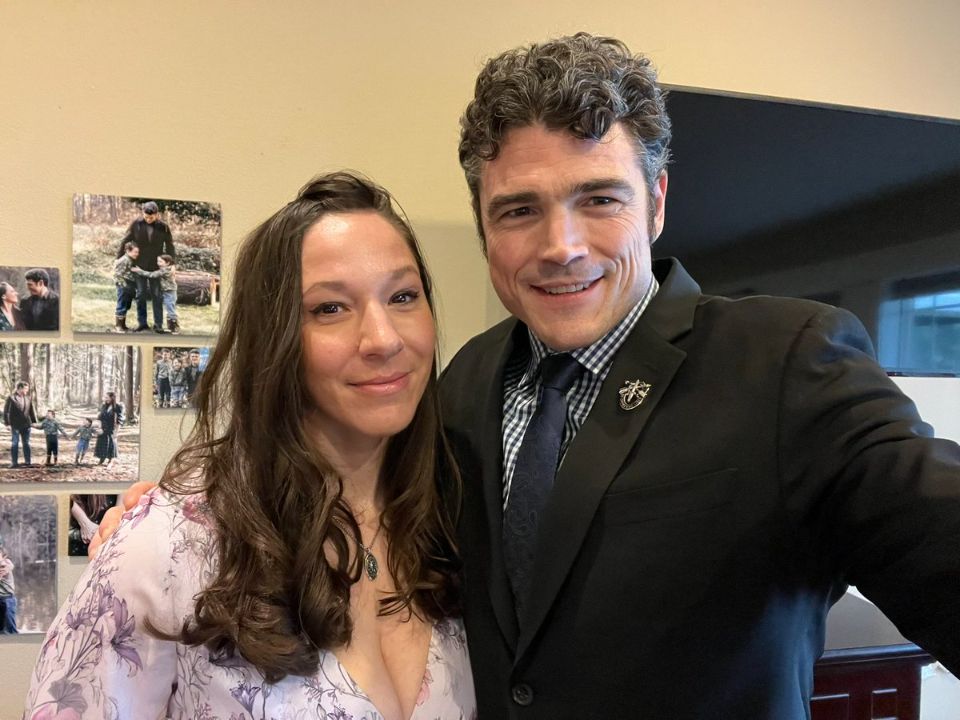 Joe Kent with his new wife, Heather Kaiser.