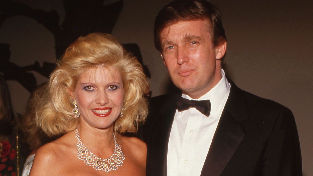 Donald Trump with his first wife, Ivana Trump.