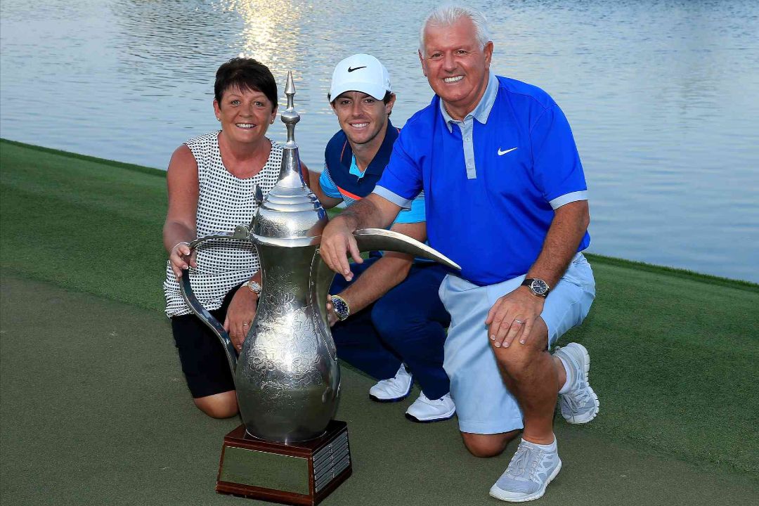 Rory McIlroy with his parents.