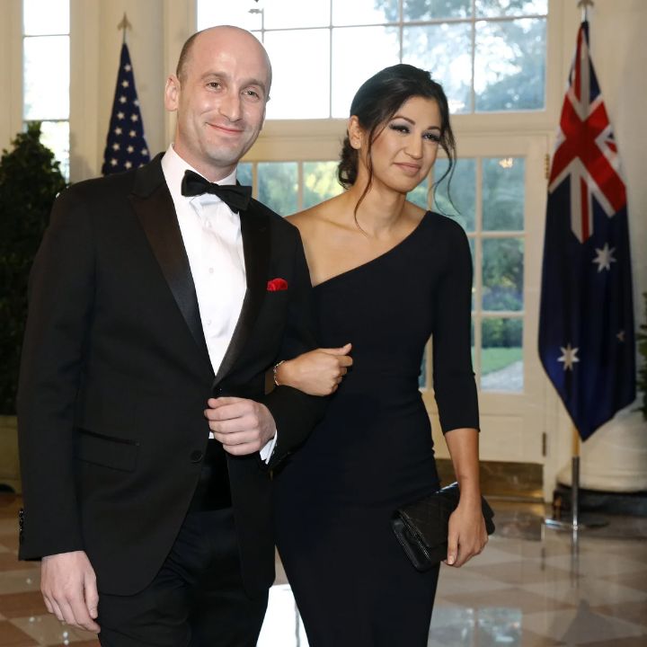 Stephen Miller with his wife, Katie Miller.