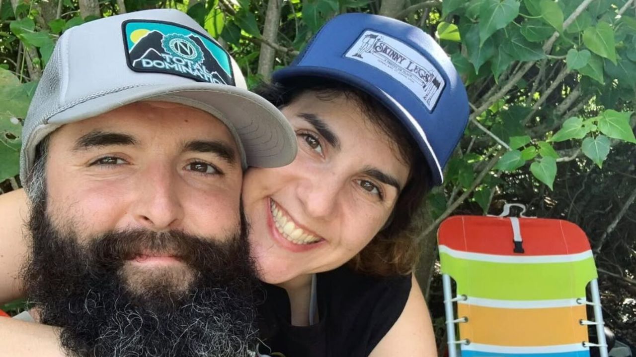 Aubry Bracco with her partner, Tyler Morrow.