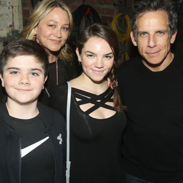 Ben Stiller with his wife and kids.