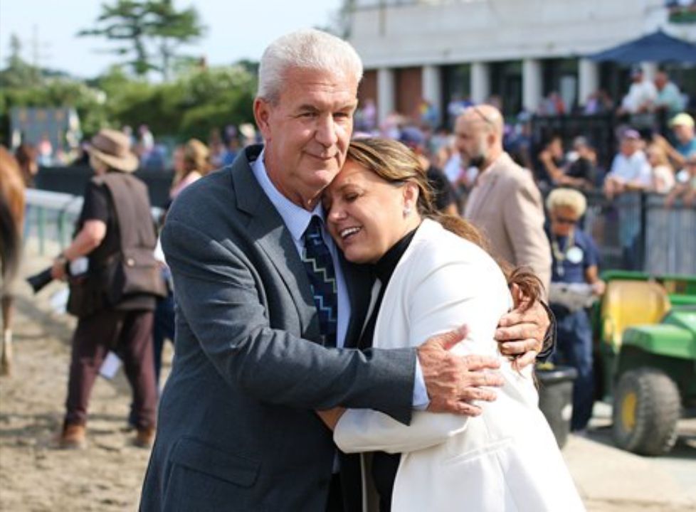 Cherie DeVaux with her husband, David Ingordo.