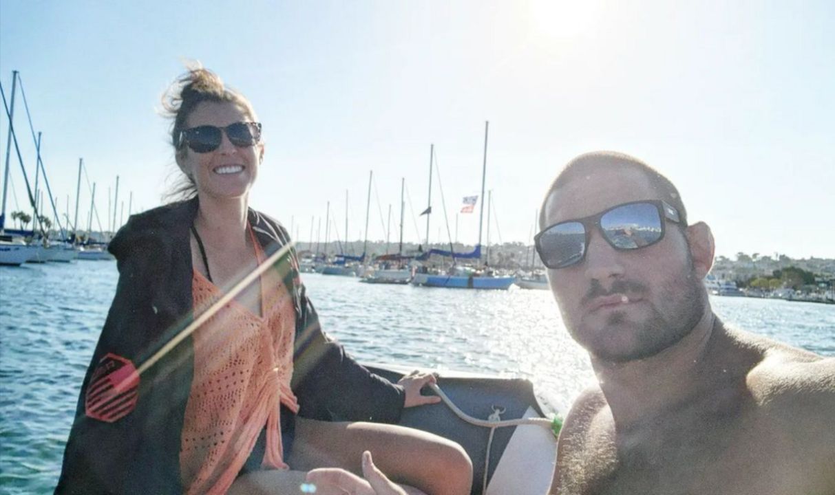 Sean Strickland with his wife, KJ.