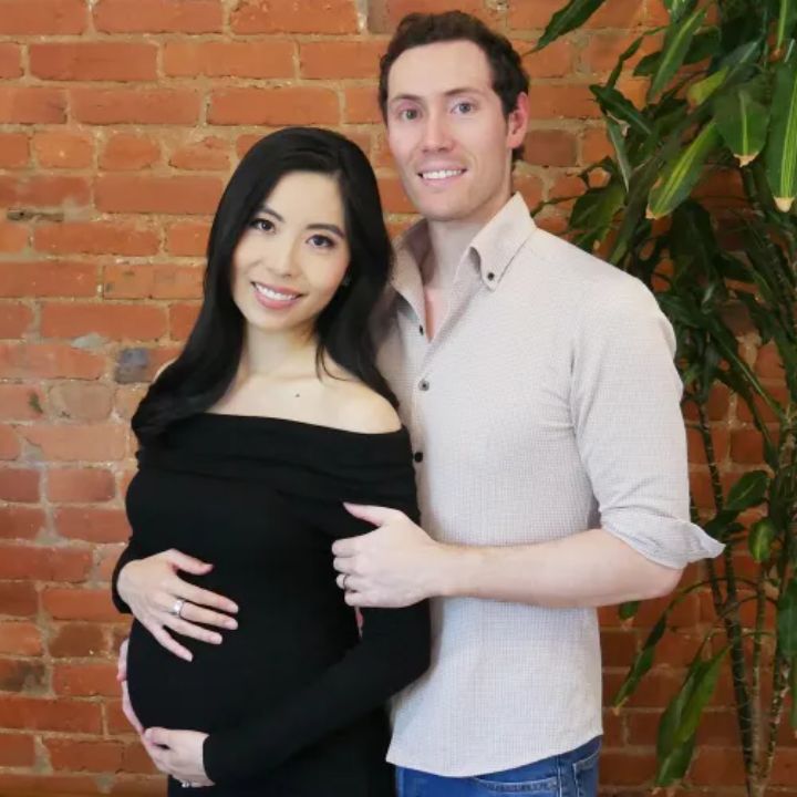 Selina Wang with her husband, Evan Ramsey.