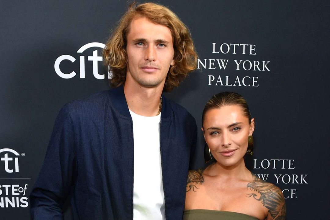 Alexander Zverev with his girlfriend, Sophia Thomalla.