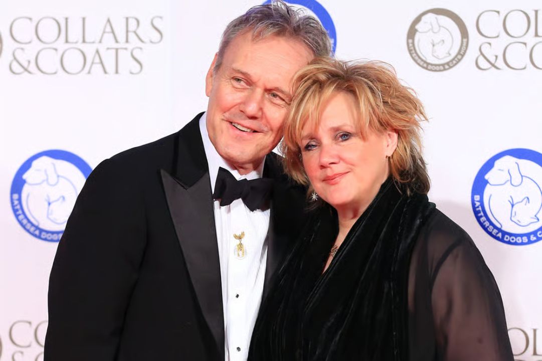 Anthony Head with his partner and unofficial wife, Sarah Fisher.