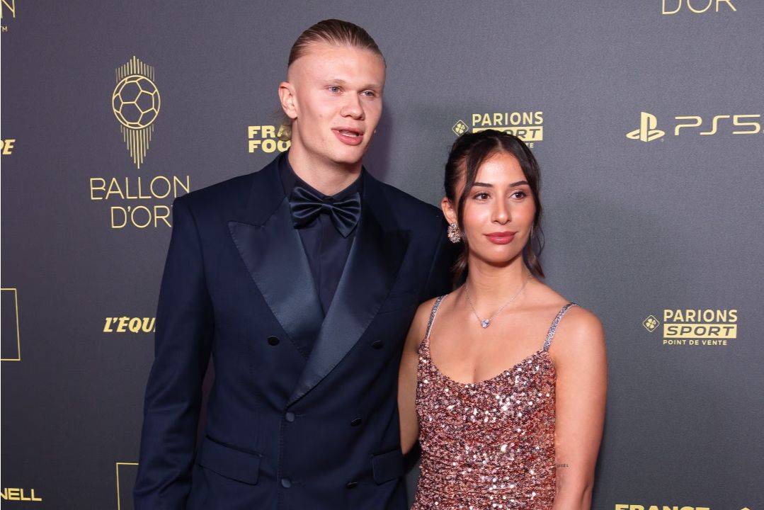 Erling Haaland with his girlfriend, Isabel Haugseng Johansen.