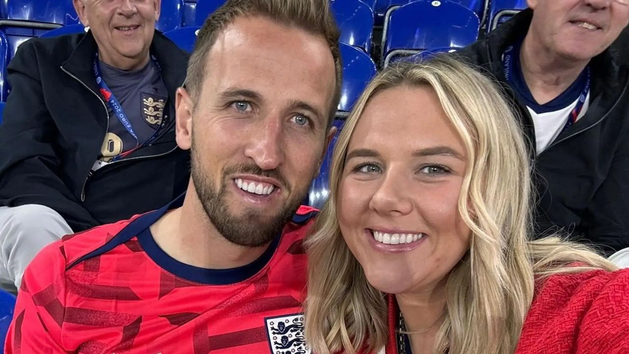 Harry Kane with his wife, Katie Goodland.