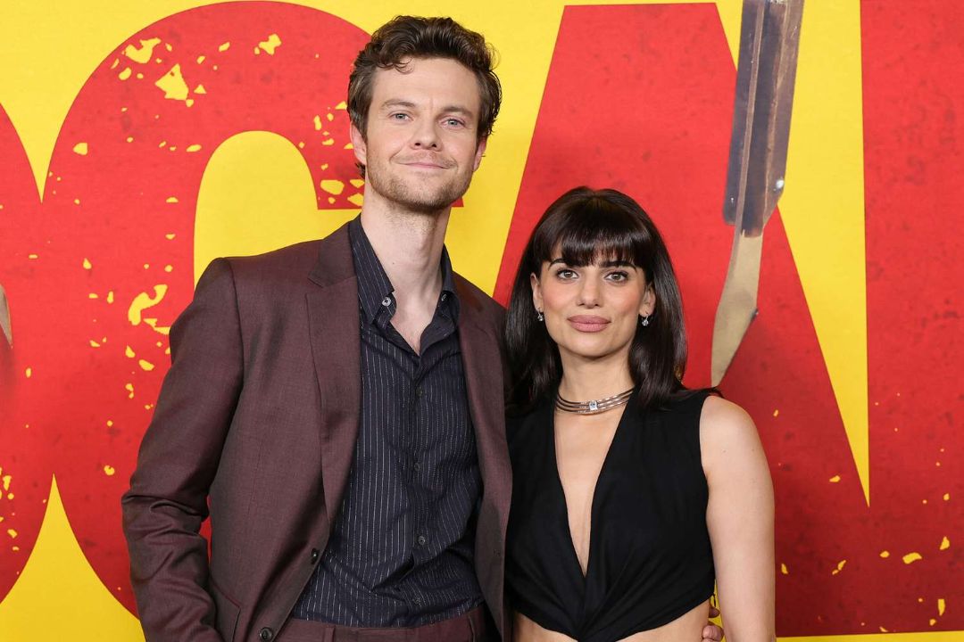 Jack Quaid with his wife, Claudia Doumit.