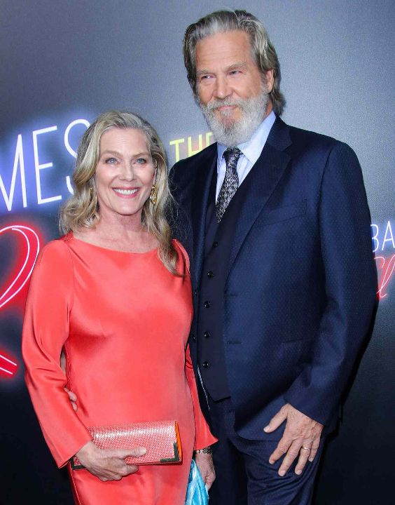 Jeff Bridges with his wife, Susan Geston.