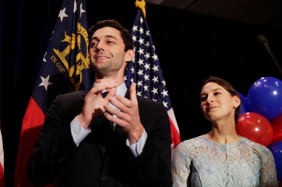 Jon Ossoff with his wife, Dr. Alisha Kramer.