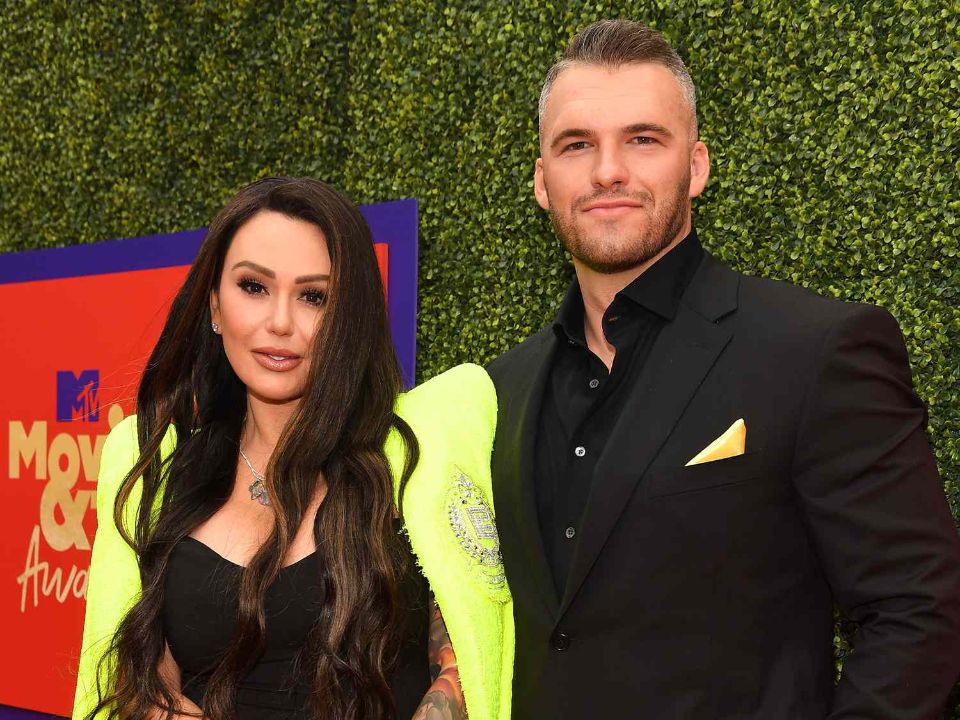 JWoww, aka Jenni Farley, with her husband, Zack Clayton.