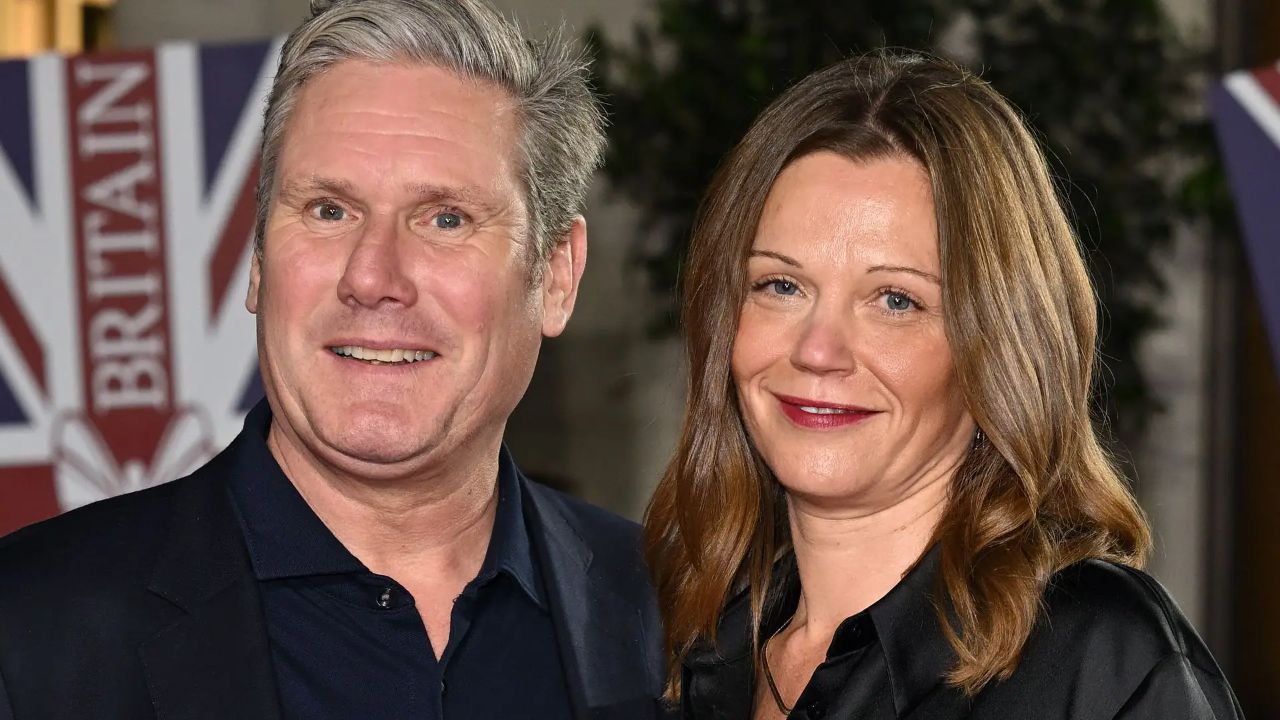 Keir Starmer with his wife, Victoria Alexander.