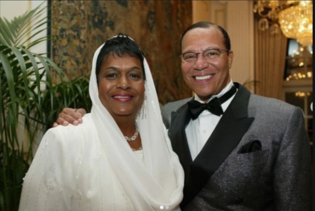 Minister Louis Farrakhan with his wife, Khadijah Farrakhan.