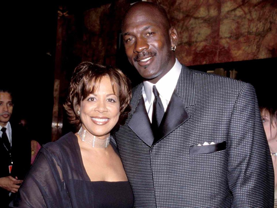 Michael Jordan with his first wife, Juanita Vanoy.