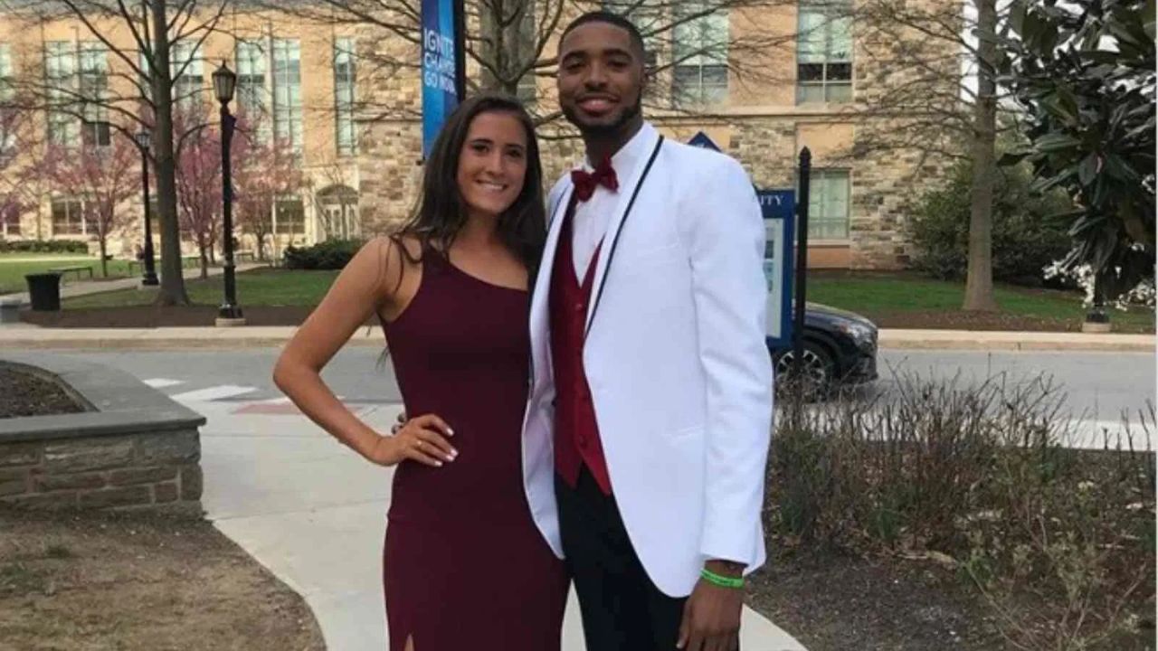 Mikal Bridges with his girlfriend, Grainger Rosati.