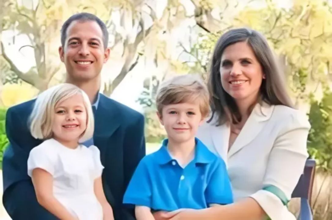 Nancy Mace with her ex-husband and kids.