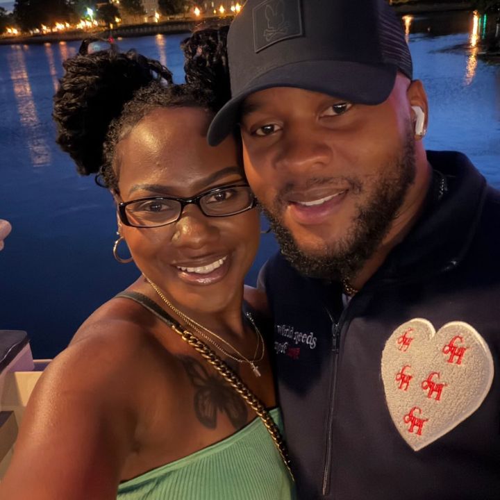 Ronjera Abrahams with her husband, Carlos Abrahams.