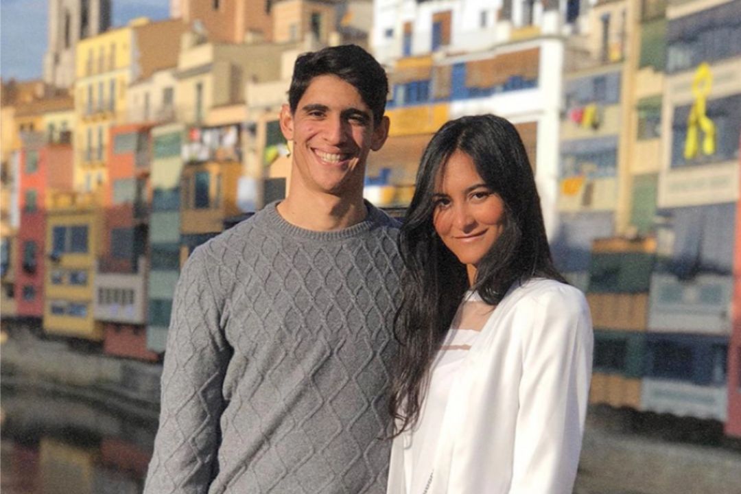 Yassine Bounou with his wife, Imane Khallad.