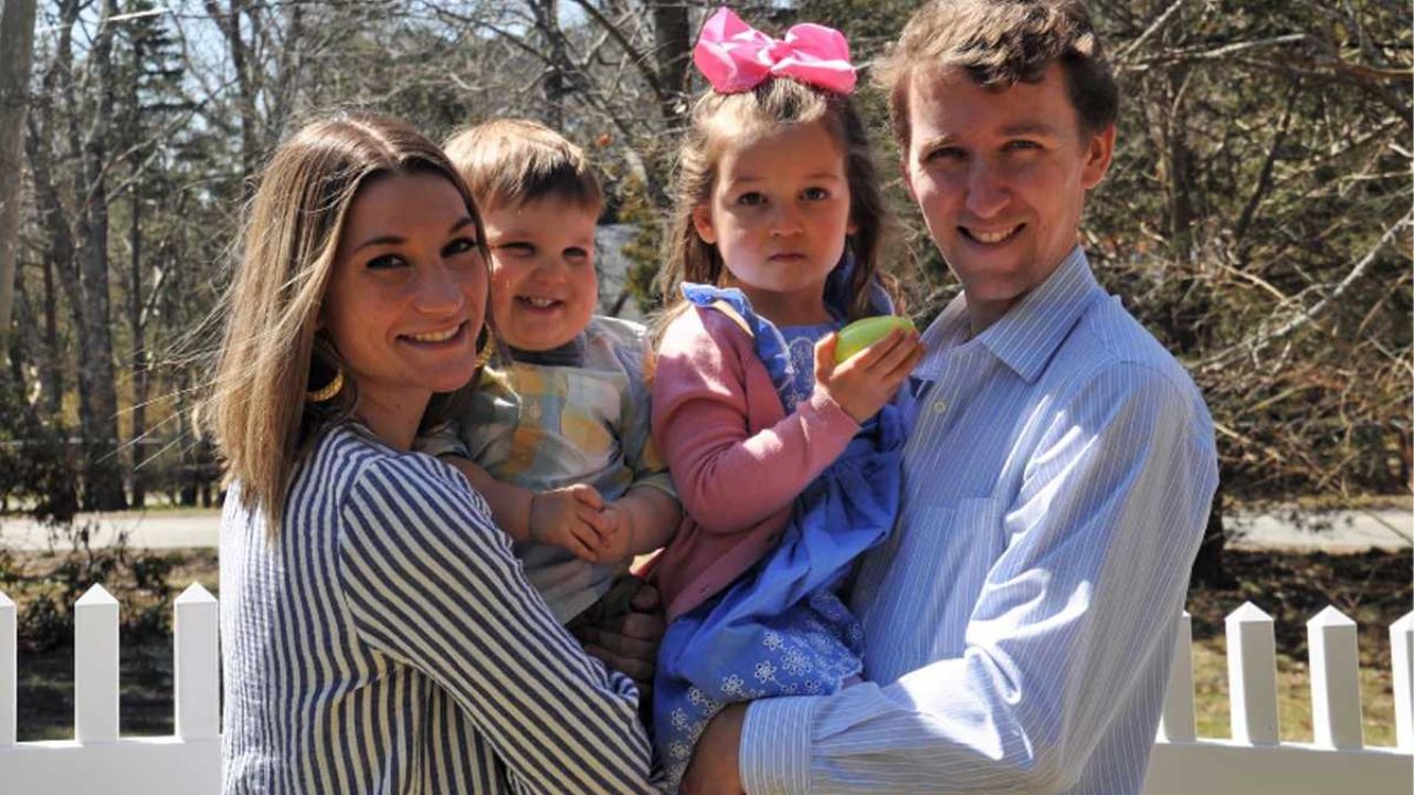 Patrick Clancy with his wife and kids.