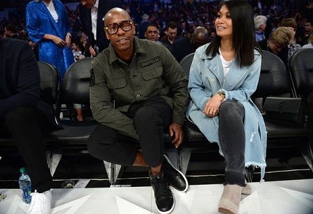 One of the rare public appearances of the husband and wife duo Elaine Chappelle and Dave Chappelle at the NBA All-Star Game 2018 at Staples Center.